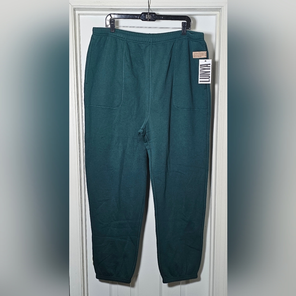Lunya Men's Silksweats Midweight Reversible Jogger Size XXL Noble Green